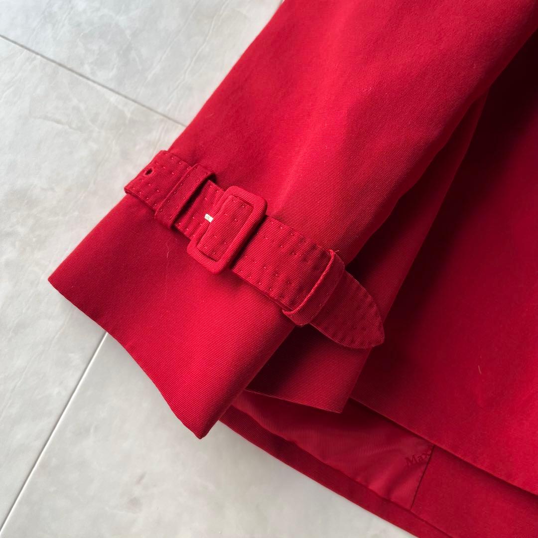 マックスマーラ Max Mara ショートコート 比翼 レッド 赤 42 XL