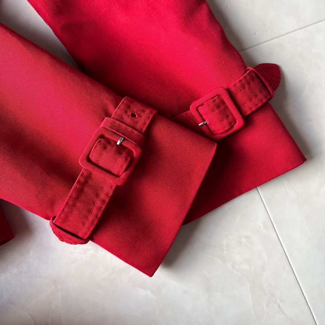 マックスマーラ Max Mara ショートコート 比翼 レッド 赤 42 XL
