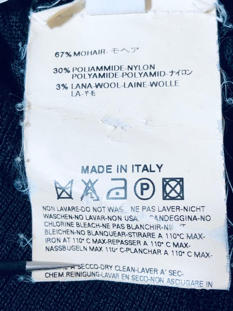 希少 MARTIN MARGIELA ロングカーディガン 黒 S 白タグ