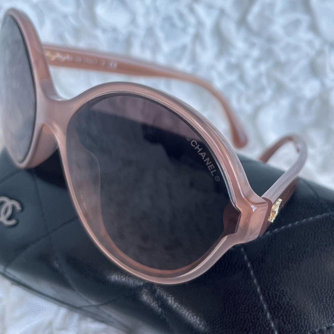 美品 CHANEL シャネル ココマーク サングラス ロゴ ブラウン ゴールド