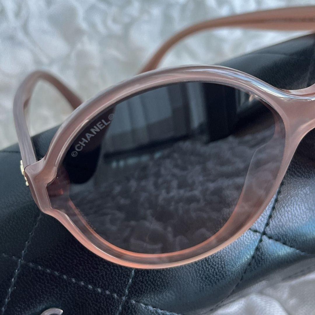 美品 CHANEL シャネル ココマーク サングラス ロゴ ブラウン ゴールド
