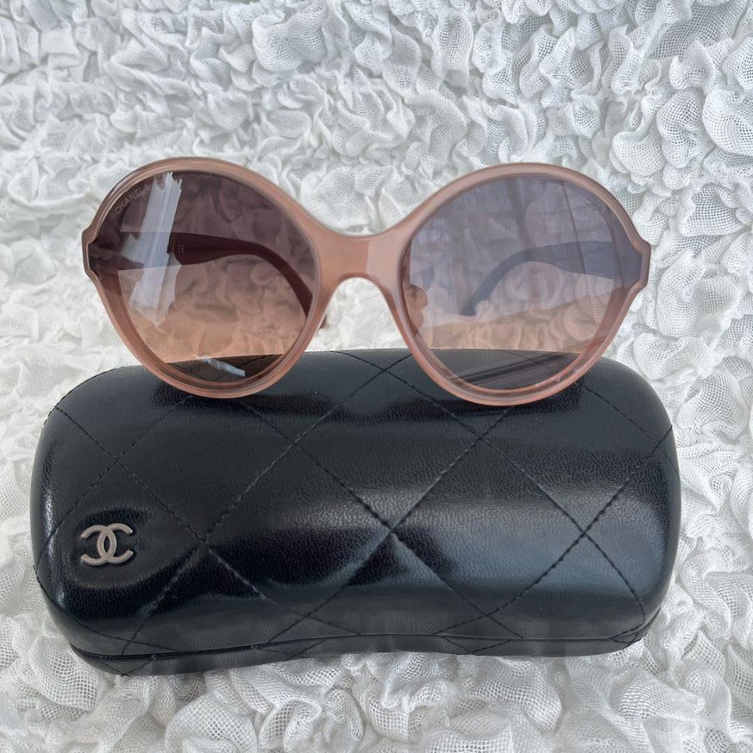 美品 CHANEL シャネル ココマーク サングラス ロゴ ブラウン ゴールド