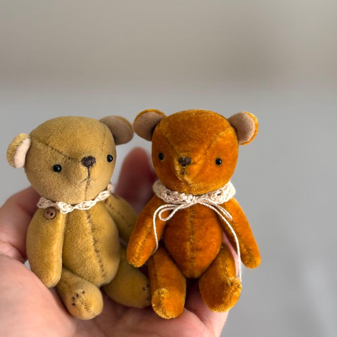 人気作家様ハンドメイド◾️小さなくまのぬいぐるみ◾️ブラウン◾️テディベア ミニチュア
