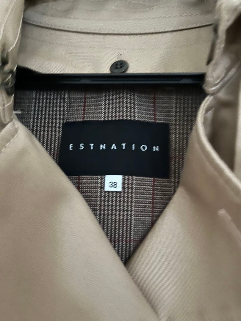 ESTNATION ベージュ トレンチコート 38