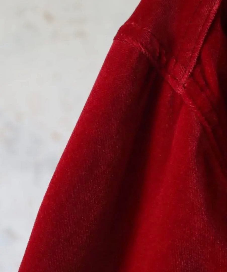 新品 blurhms Velvet Work Jacket DarkRed 4