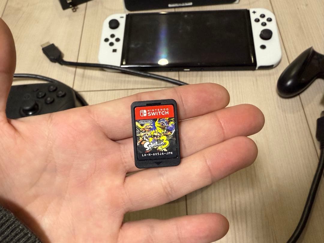 NintendoSwitchホワイト有機ELプロコントローラー、スプラトゥーン3