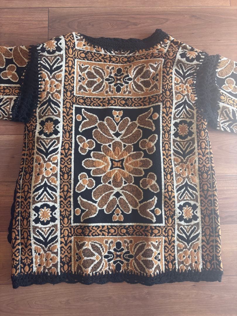 【Ameri VINTAGE】 RUG PATTERN KNIT JACKET