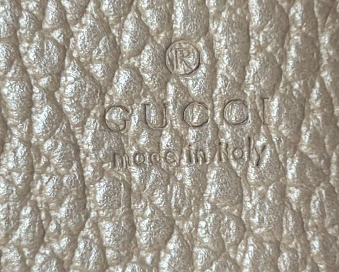 GUCCI グレー GG ダブルG ベージュ 名刺入れ カードケース ICカード