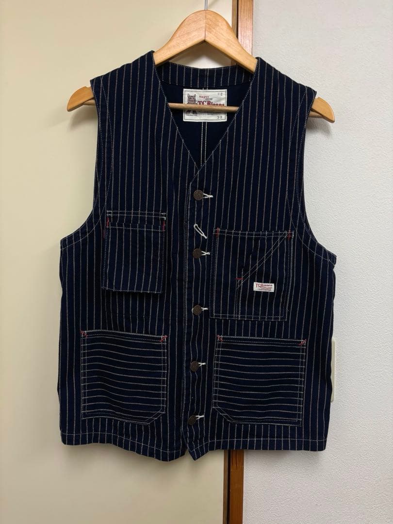 【TCB jeans】 Tabby's vest 38 ベスト ウォバッシュ