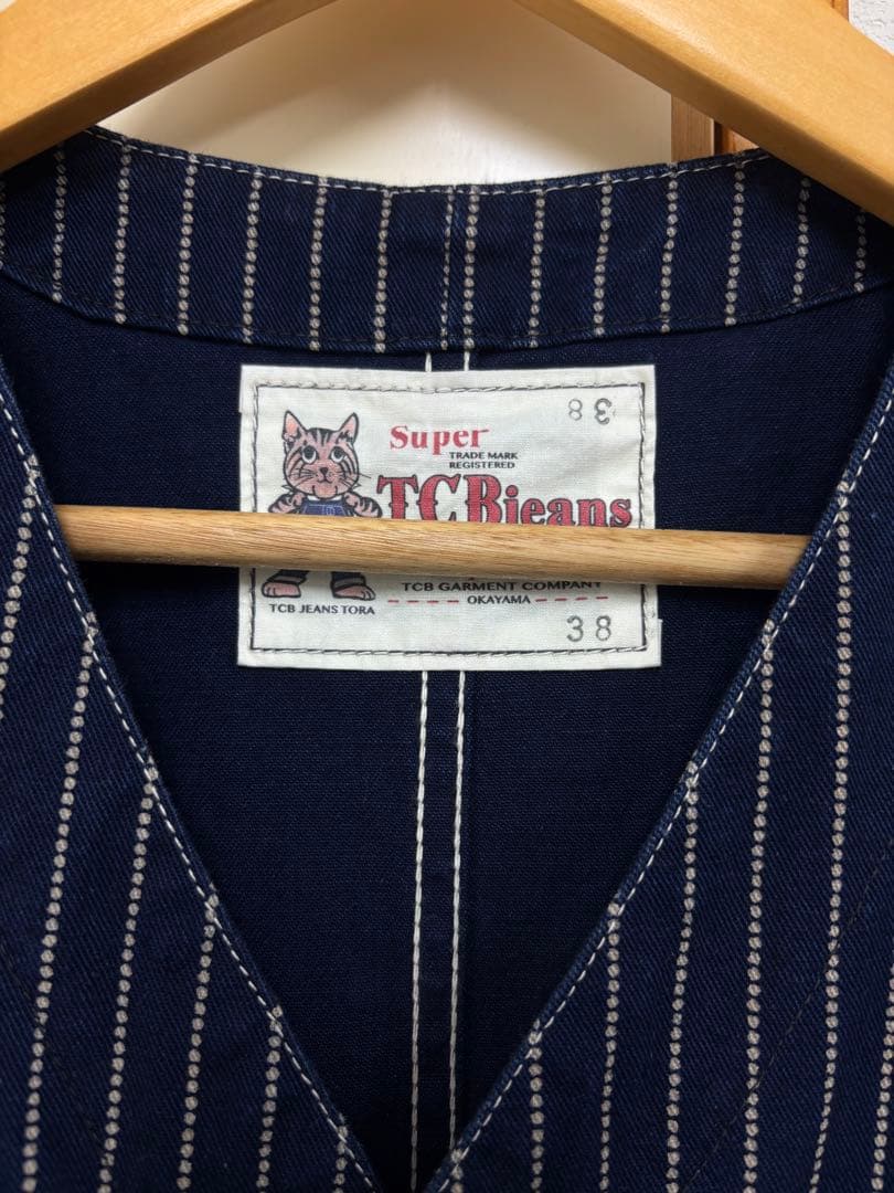 【TCB jeans】 Tabby's vest 38 ベスト ウォバッシュ