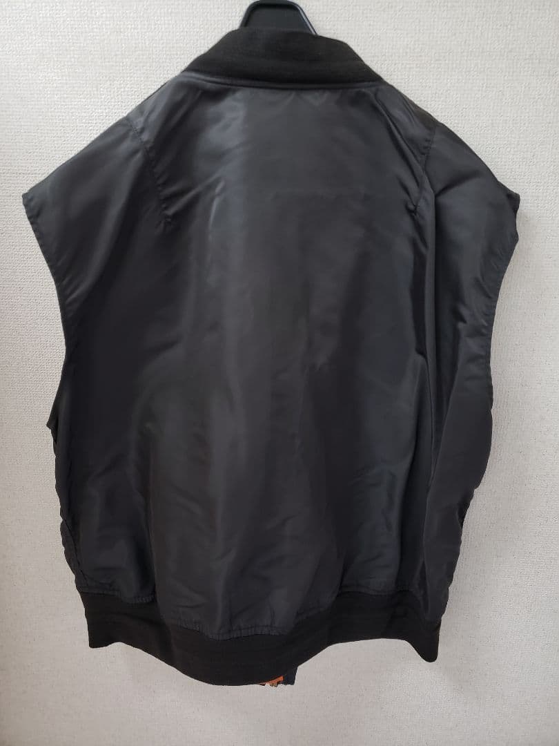ALPHA INDUSTRIES ベスト ブラック　XL 裏地なしUSA製