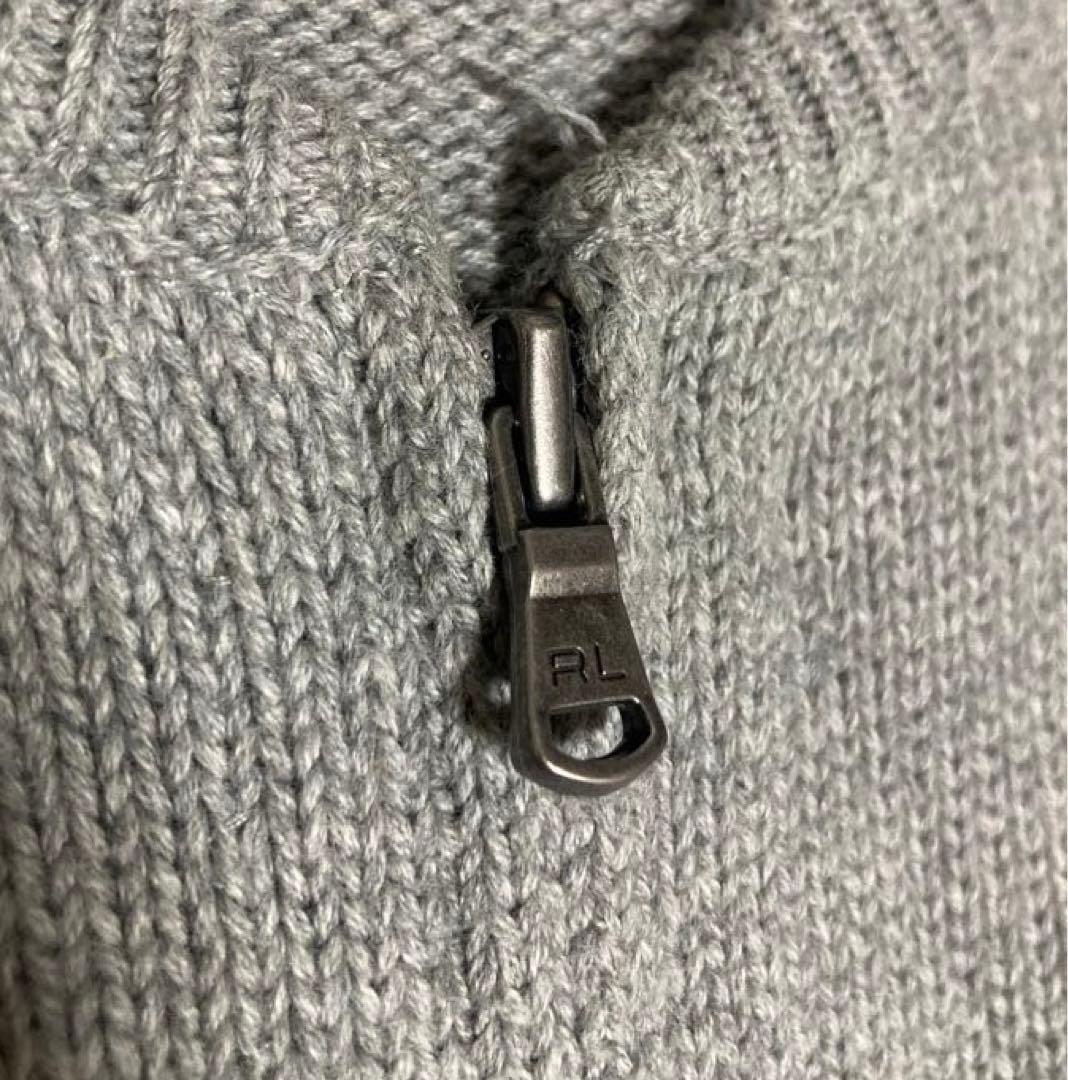 極美品 POLO RALPH LAUREN ノーカラー ニット ジャケット