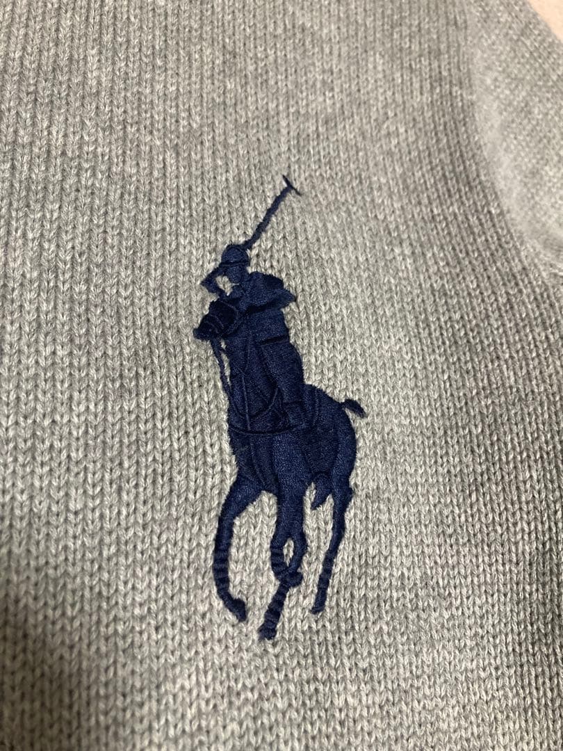 極美品 POLO RALPH LAUREN ノーカラー ニット ジャケット