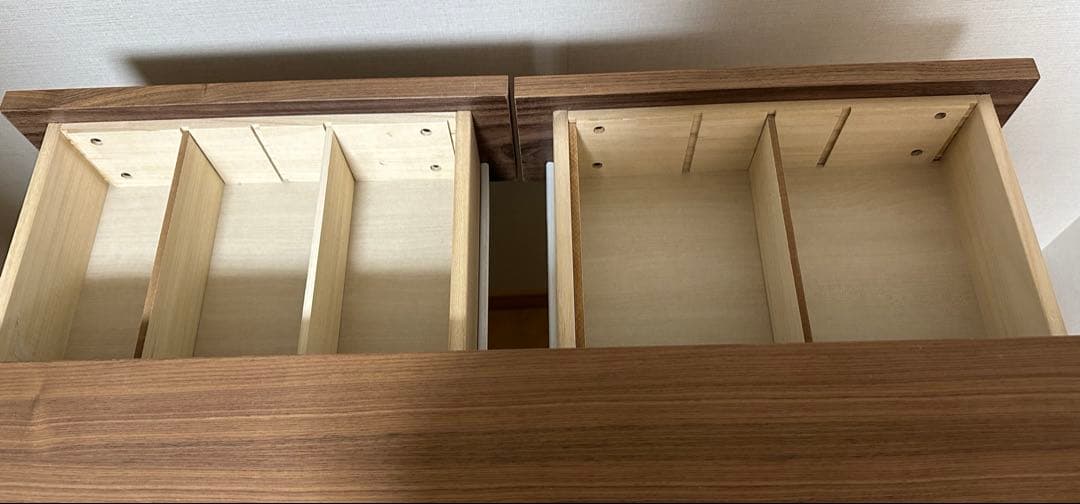 【美品】無印良品　木製チェスト4段　ウォールナット