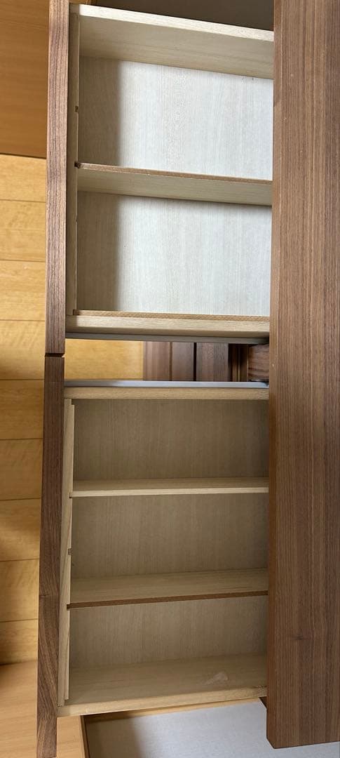【美品】無印良品　木製チェスト4段　ウォールナット