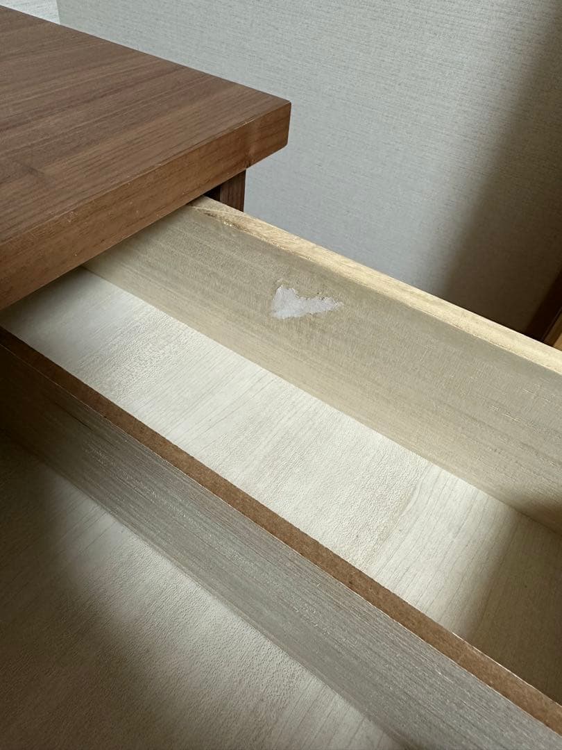 【美品】無印良品　木製チェスト4段　ウォールナット