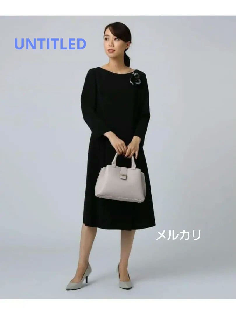 ほぼ新品✨【洗える】UNTITLEDサイドタックワンピース　日本製　セレモニー