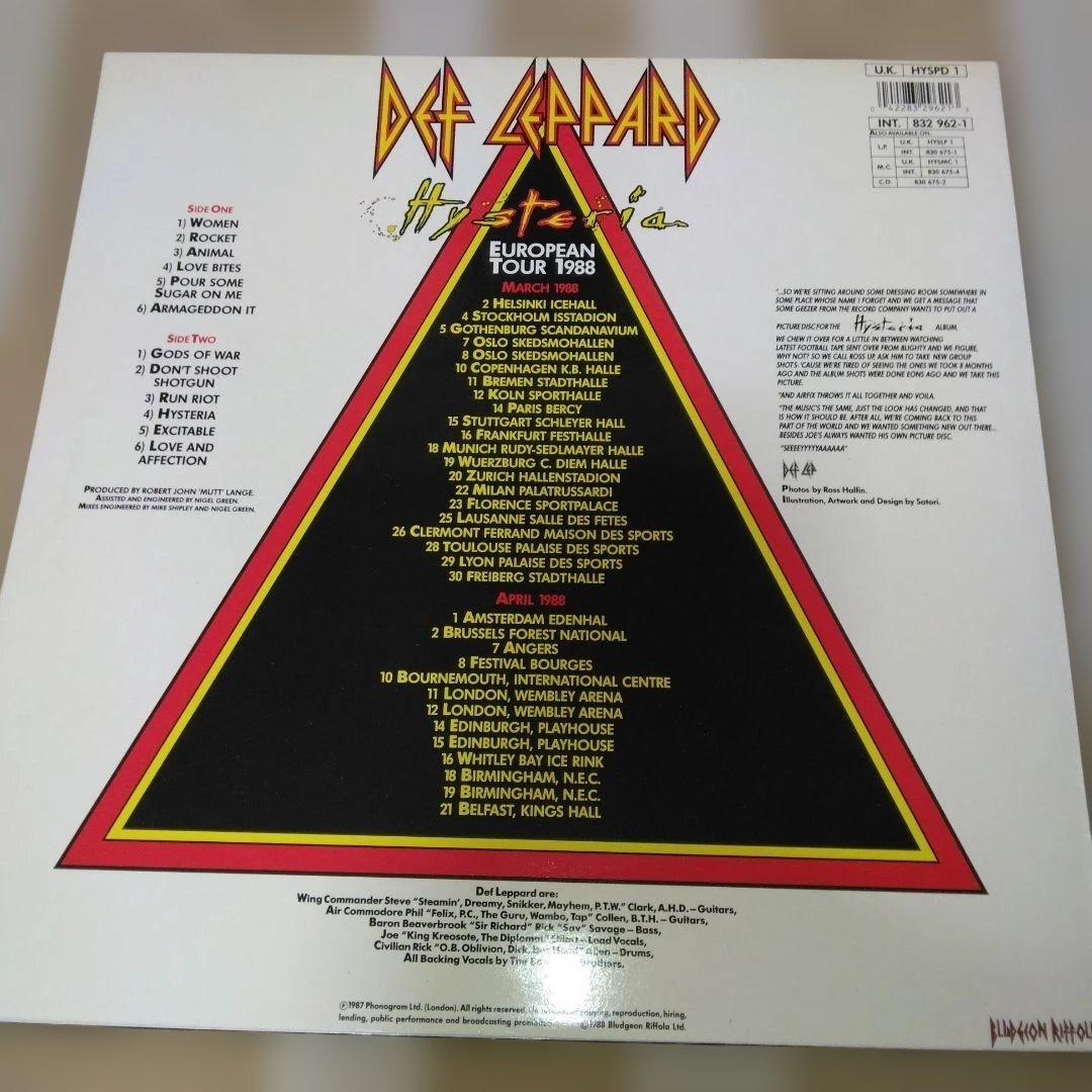 DEF LEPPARD /Hysteria (Picture Disc)＋1枚