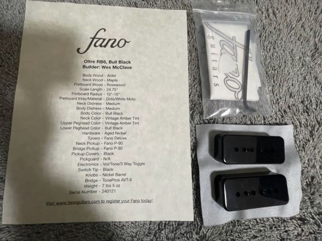 Fano RB6 エレキギター