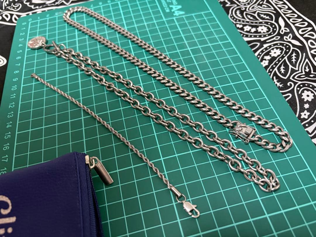 glitter jewelr シルバー系ネックレス　ブレスレットまとめ売り