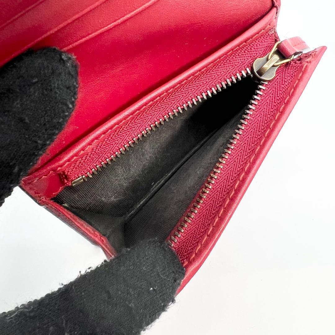 美品✨GUCCI　二つ折り財布　チェリー　GGスプリーム　インターロッキング