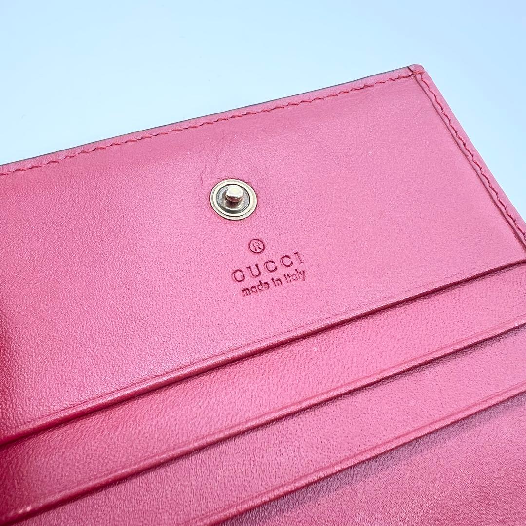 美品✨GUCCI　二つ折り財布　チェリー　GGスプリーム　インターロッキング