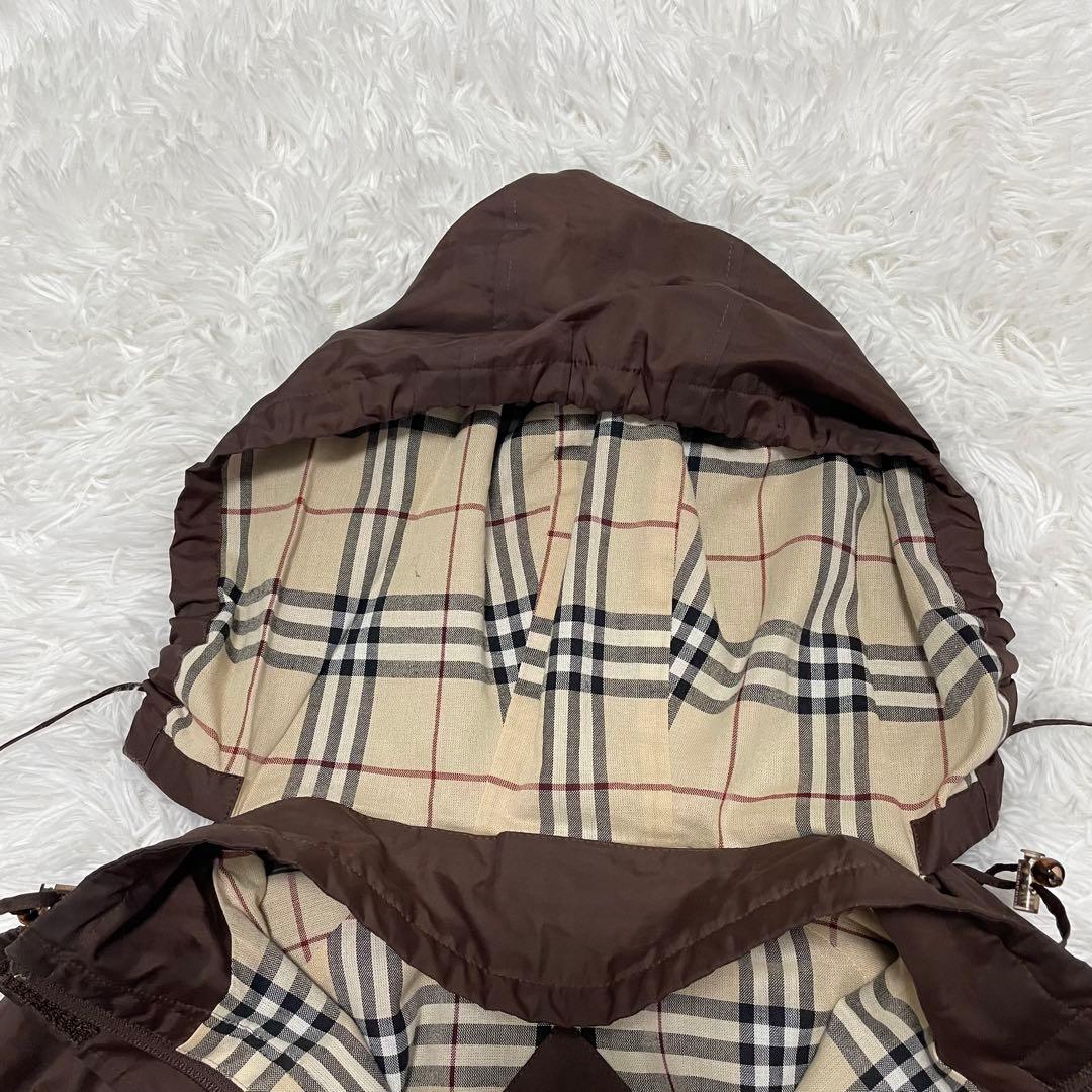 Burberry バーバリーロンドン　ナイロン　ノバチェック　コート　ブラウン