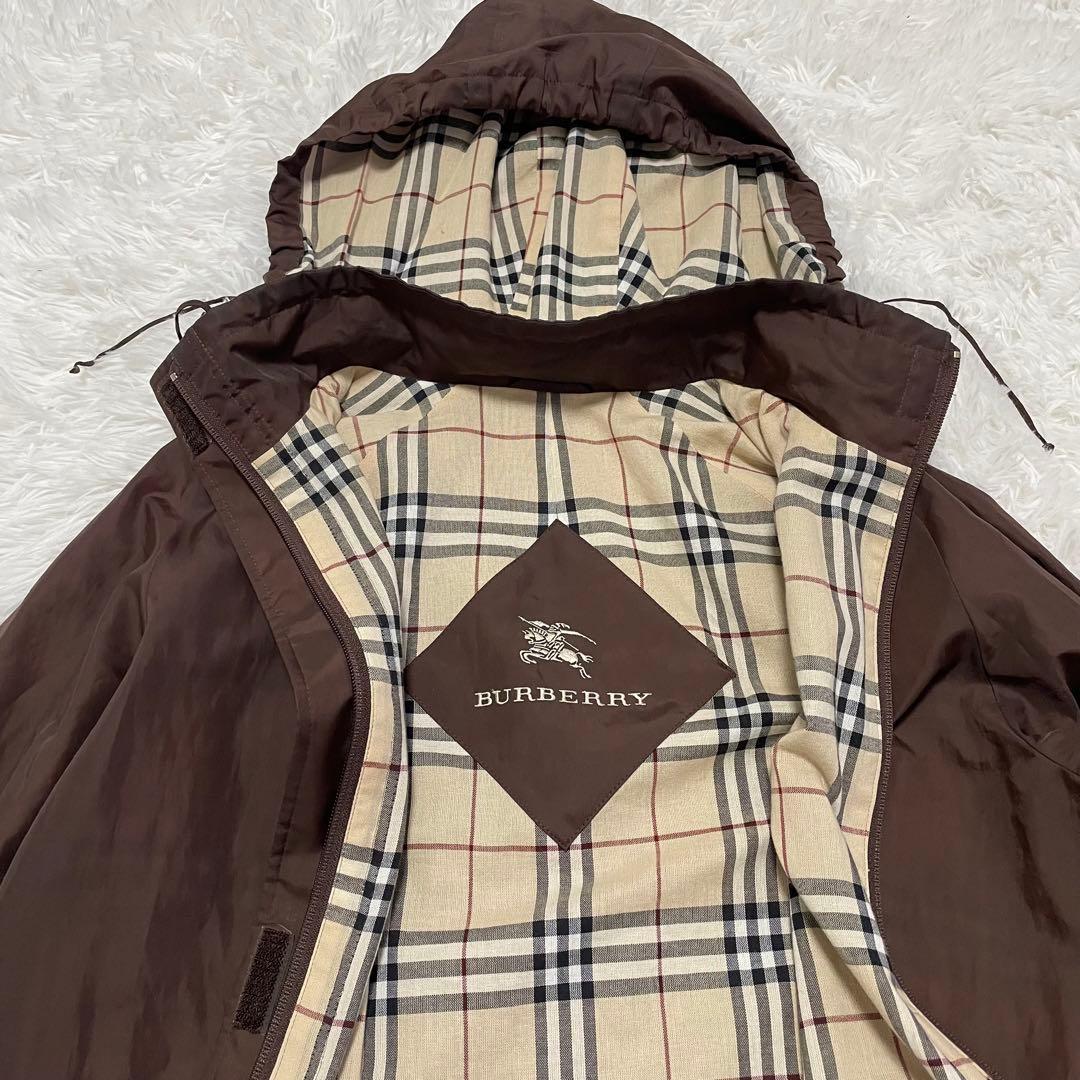 Burberry バーバリーロンドン　ナイロン　ノバチェック　コート　ブラウン
