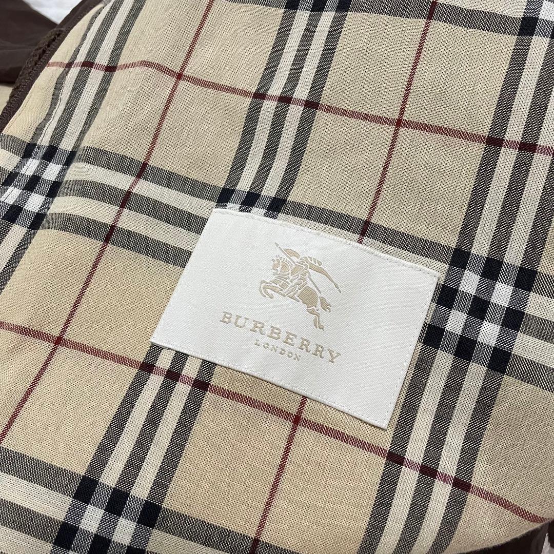 Burberry バーバリーロンドン　ナイロン　ノバチェック　コート　ブラウン