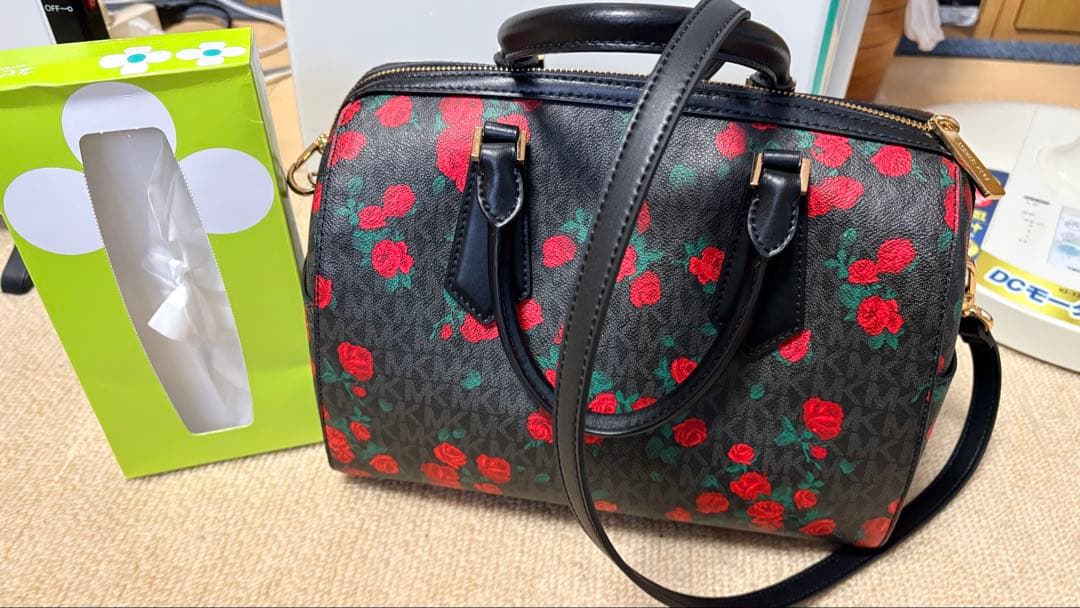 MICHAEL KORS ローズ柄 ボストンバッグ美品