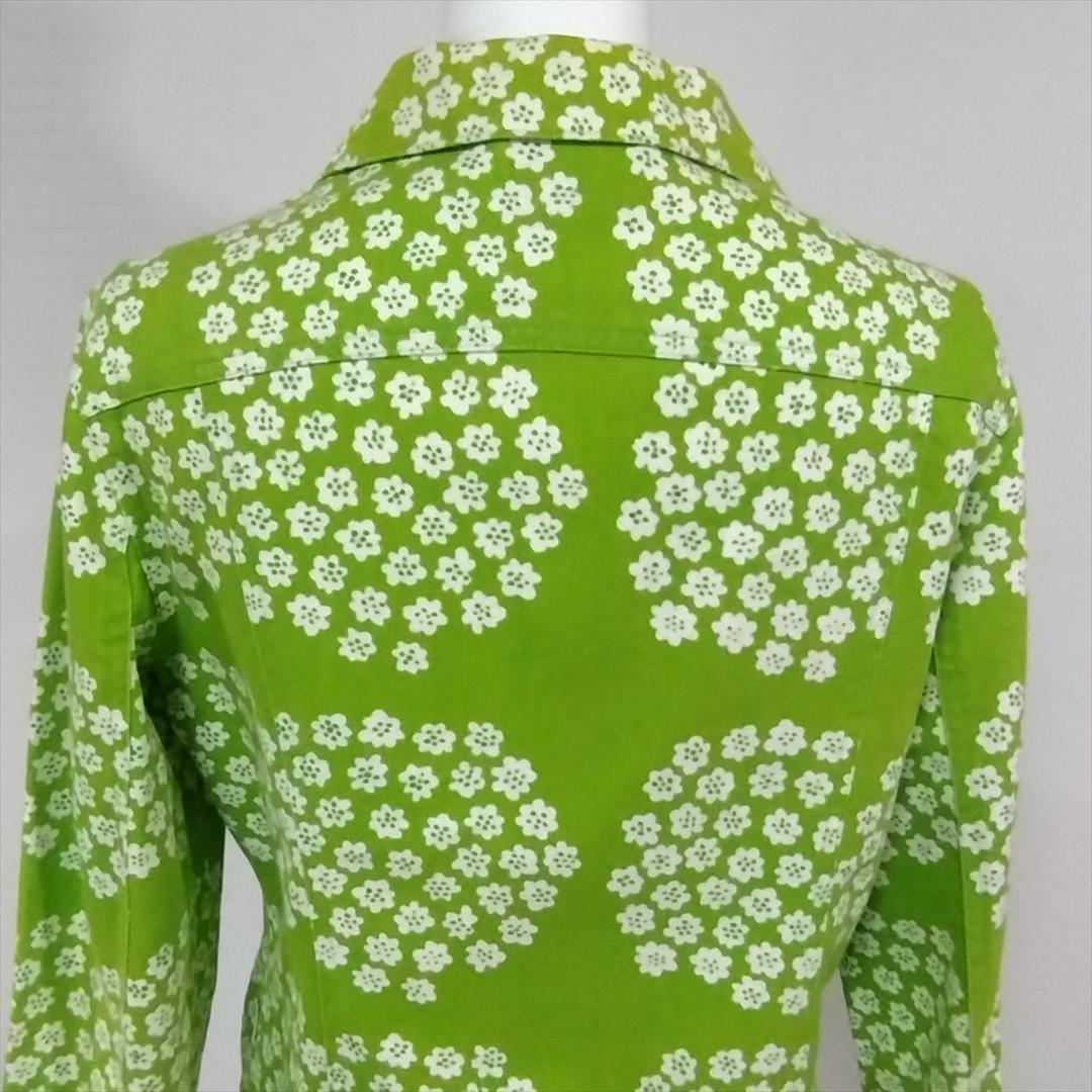 Marimekko puketti クロップドジャケット M グリーン 花柄22