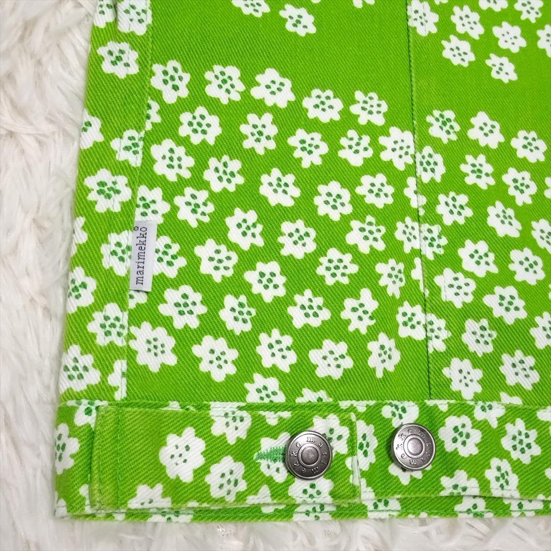 Marimekko puketti クロップドジャケット M グリーン 花柄22