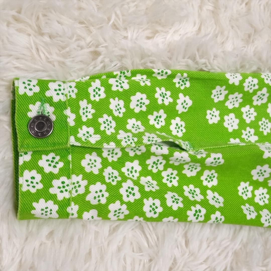 Marimekko puketti クロップドジャケット M グリーン 花柄22