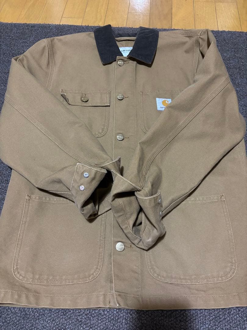 値下げCarhartt ブラウン カバーオール S