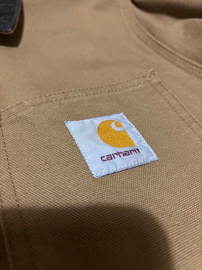 値下げCarhartt ブラウン カバーオール S