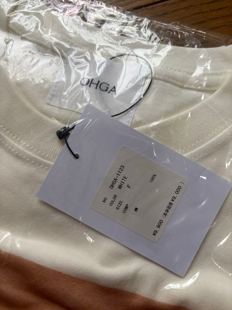 新品　OHGA フラワープリントフォトTシャツ Fサイズ