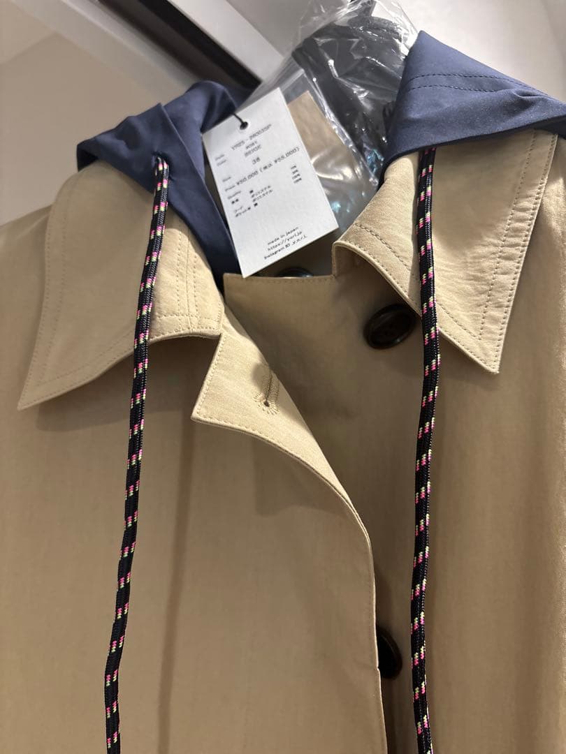 yori フーデッドシングルロングコート36