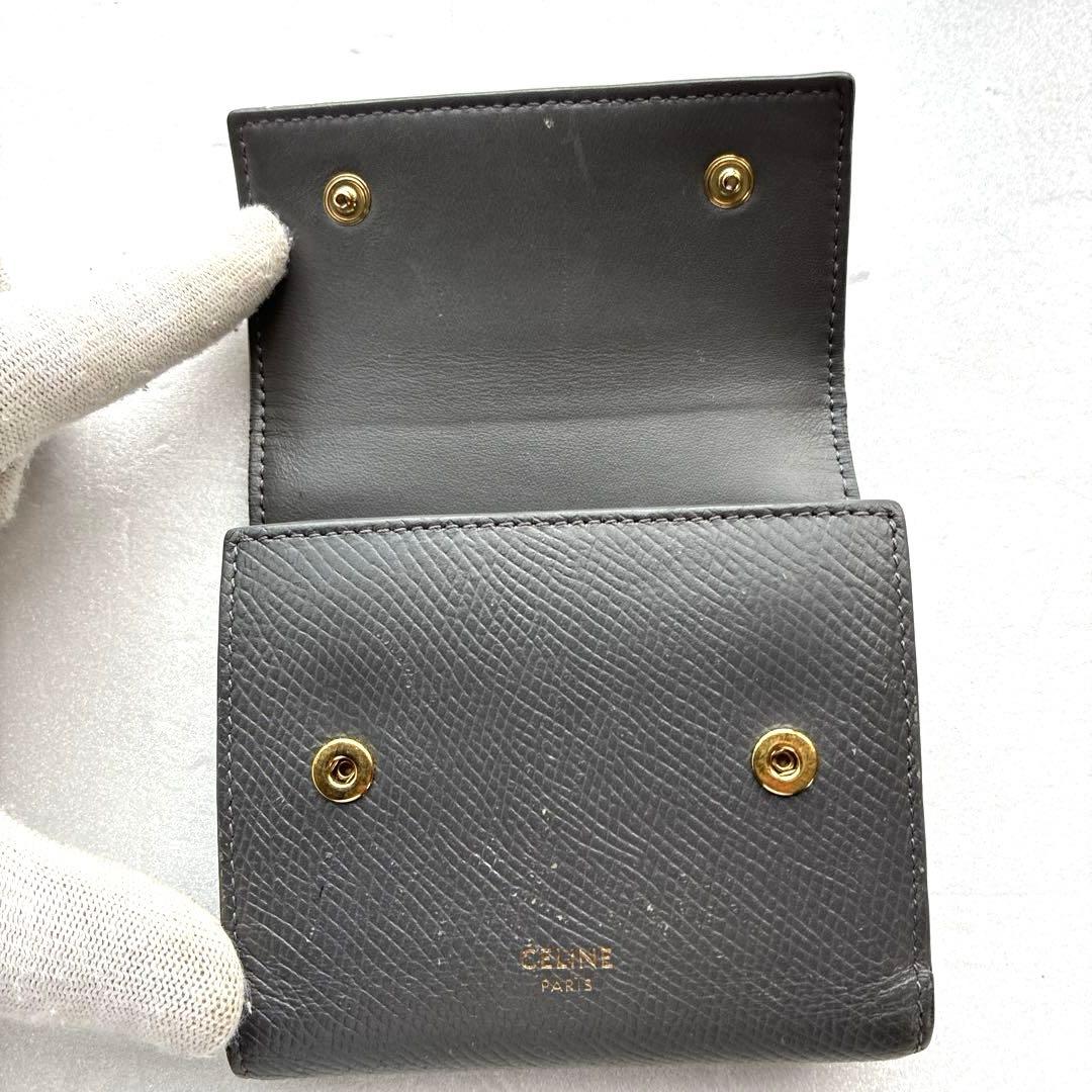 セリーヌ　CELINE 三つ折り財布　スモールトリフォルドウォレット　レザー