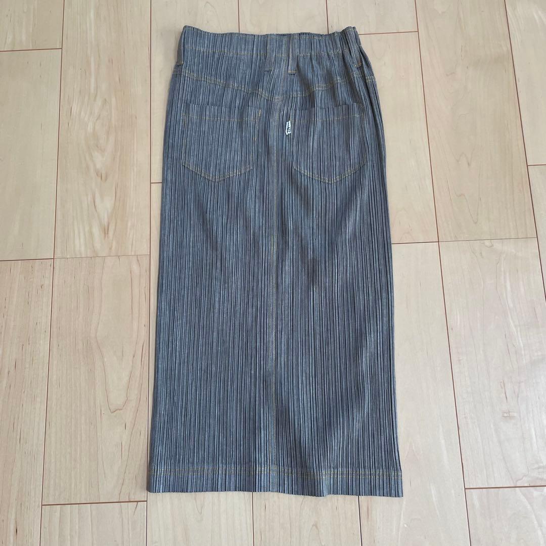 【美品】PLEATS PLEASE カーキ　Iラインスカート サイズ1