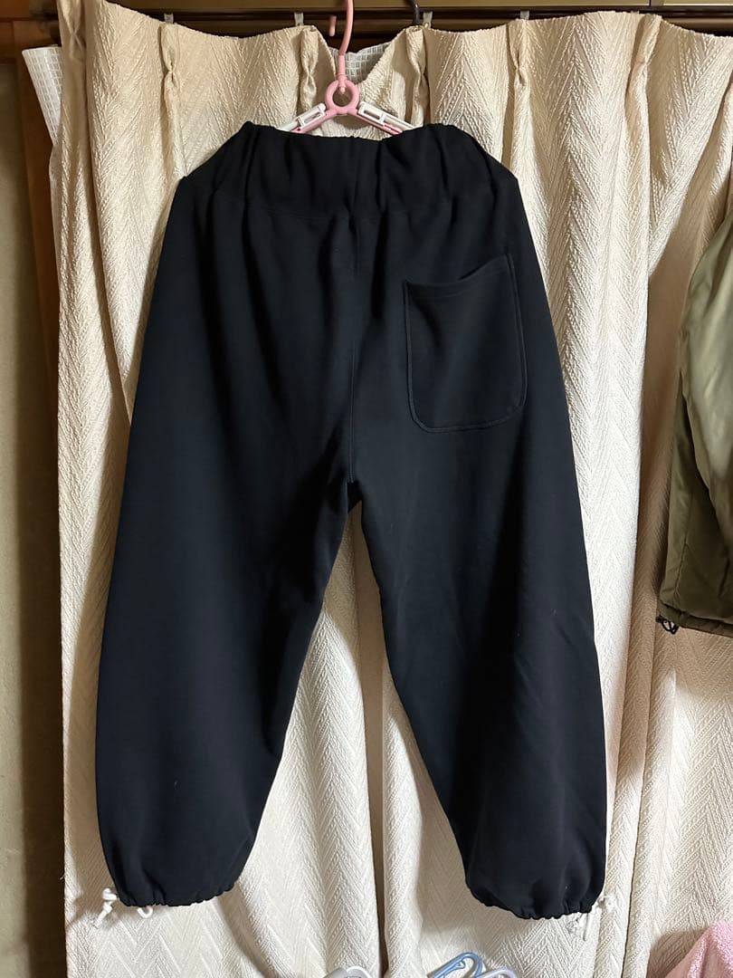 WAIPER.inc 米軍 U.S. NAVY ダブルニー スウェットパンツ　黒