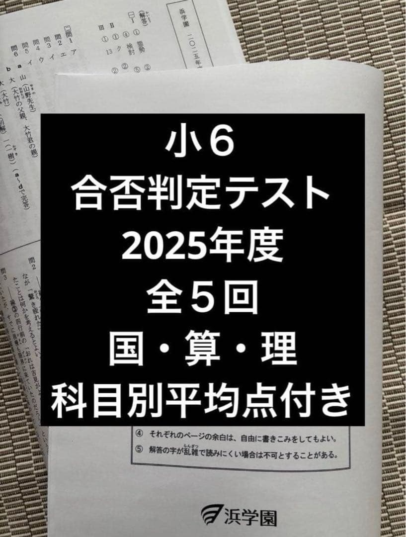 えいまー　合否判定学力テスト(成績帳票付き) 公開学力テストの成績表