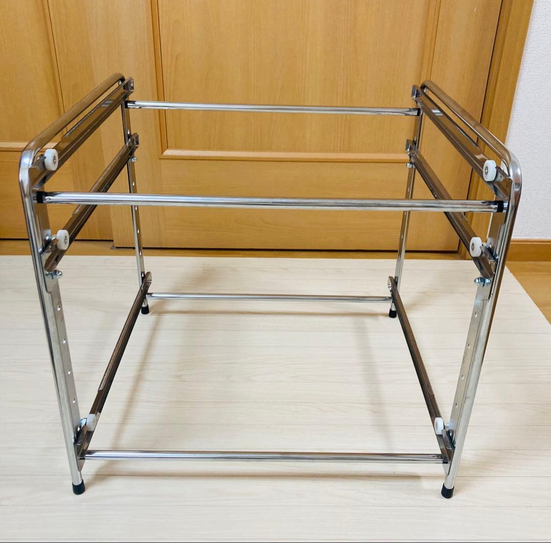 【美品】キッチン下 スライドラック 3段 高さ調整可