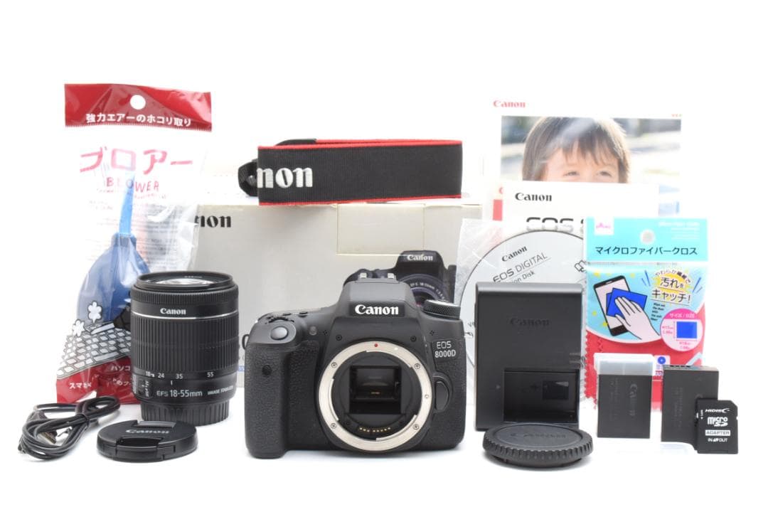 Canon EOS 8000D 元箱付 標準キット 初心者 スマホ転送 旅行