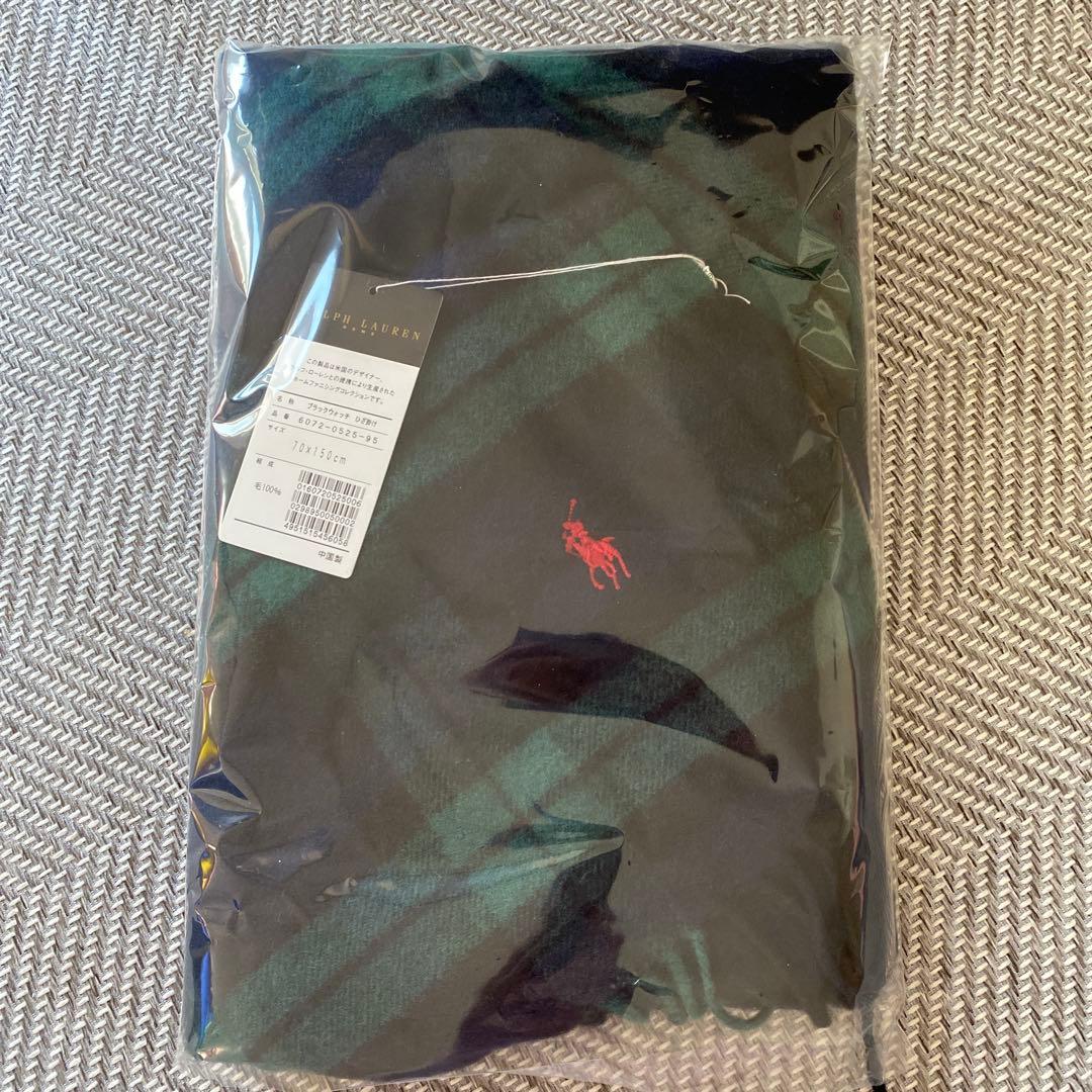 新品未使用タグ付き✨RALPH LAUREN ひざ掛け　ストール　ウール100%