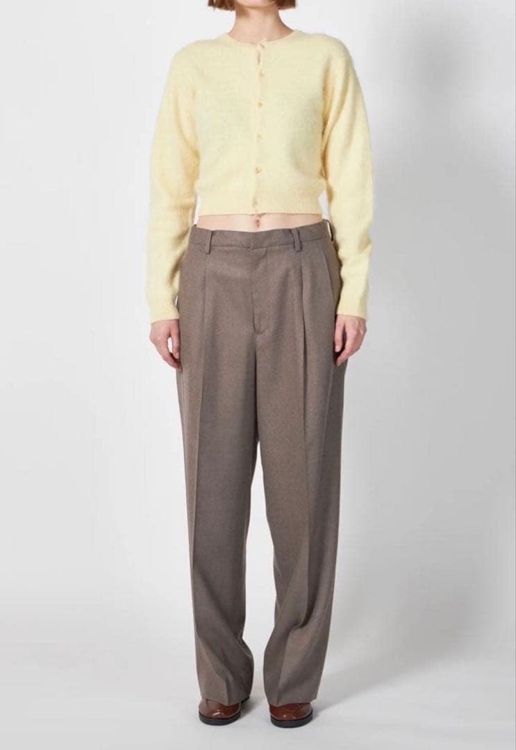 トップス AURALEE BABY ALPACA CREWNECK CARDIGAN