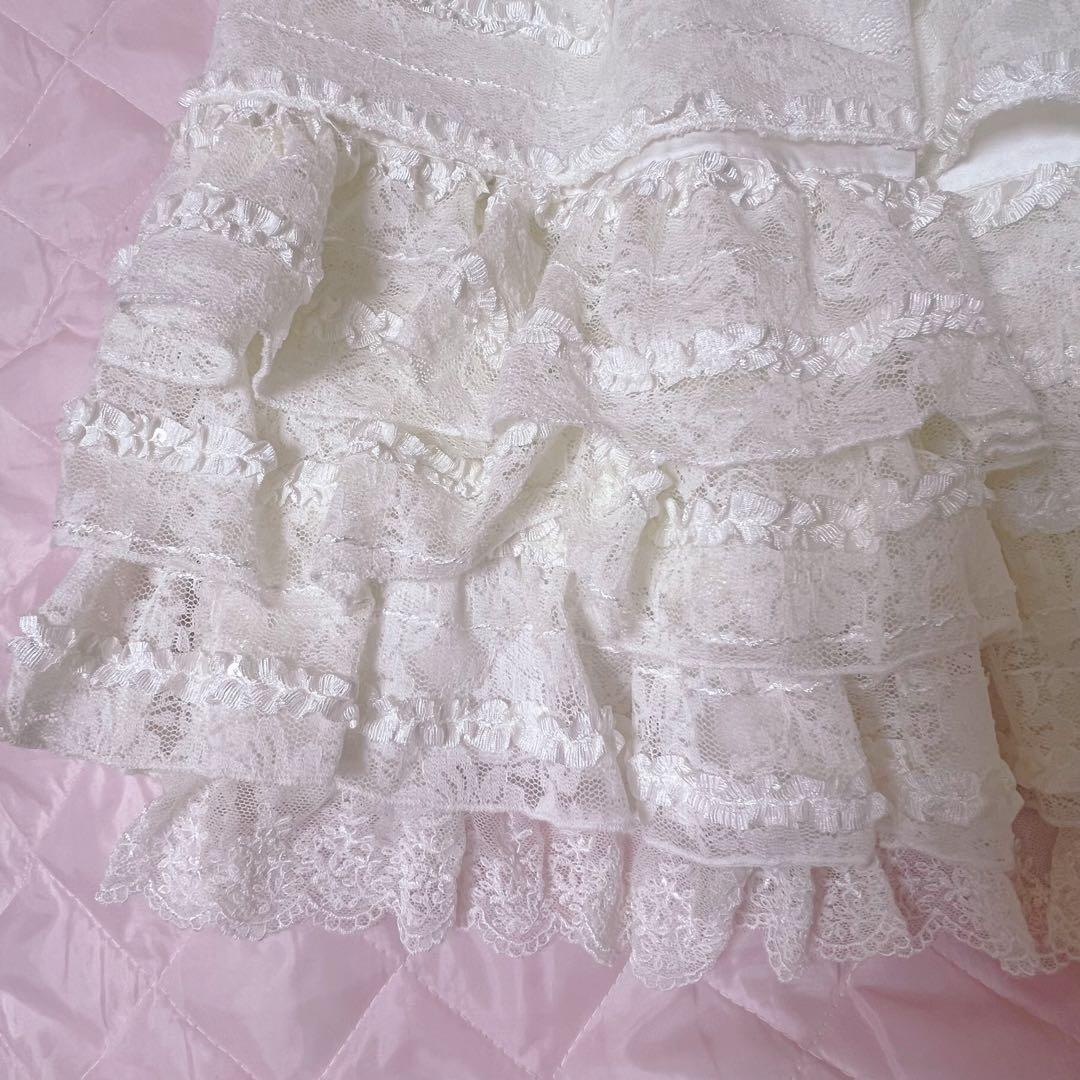 タイムセール【美品】BABY, ミシェル・リリィジャンパースカート　白　総レース