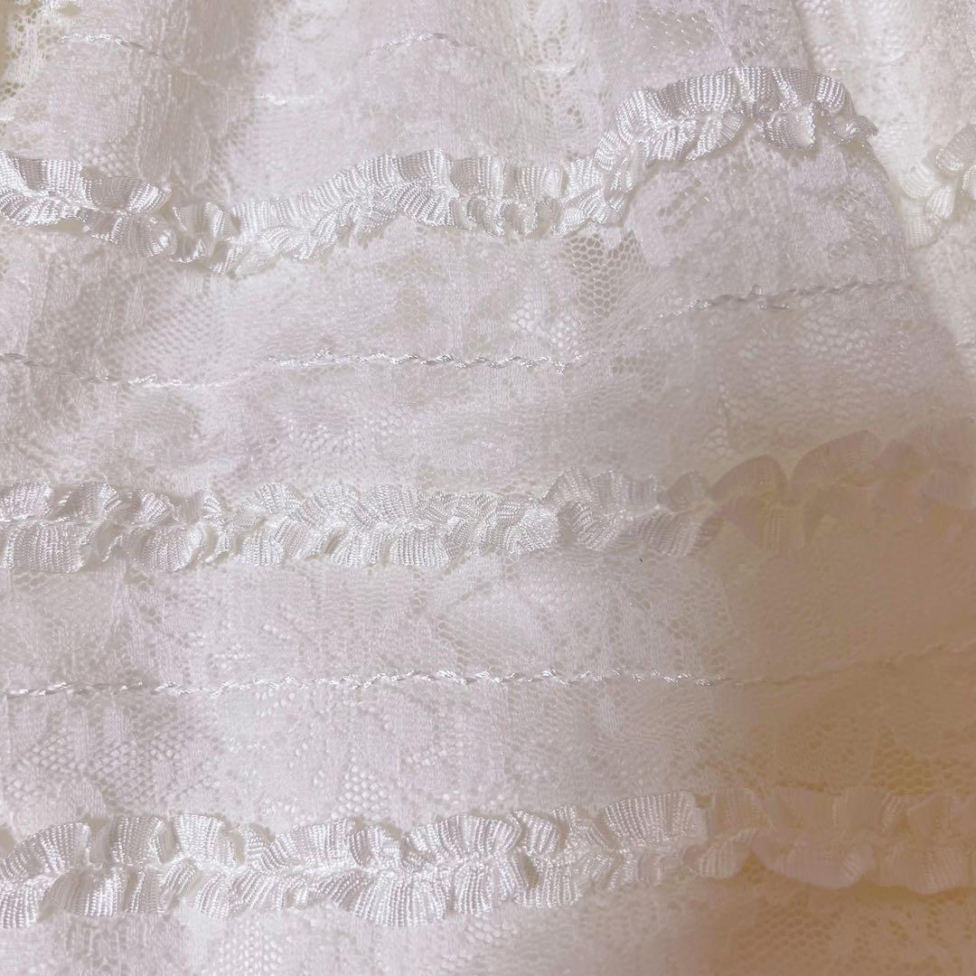 タイムセール【美品】BABY, ミシェル・リリィジャンパースカート　白　総レース