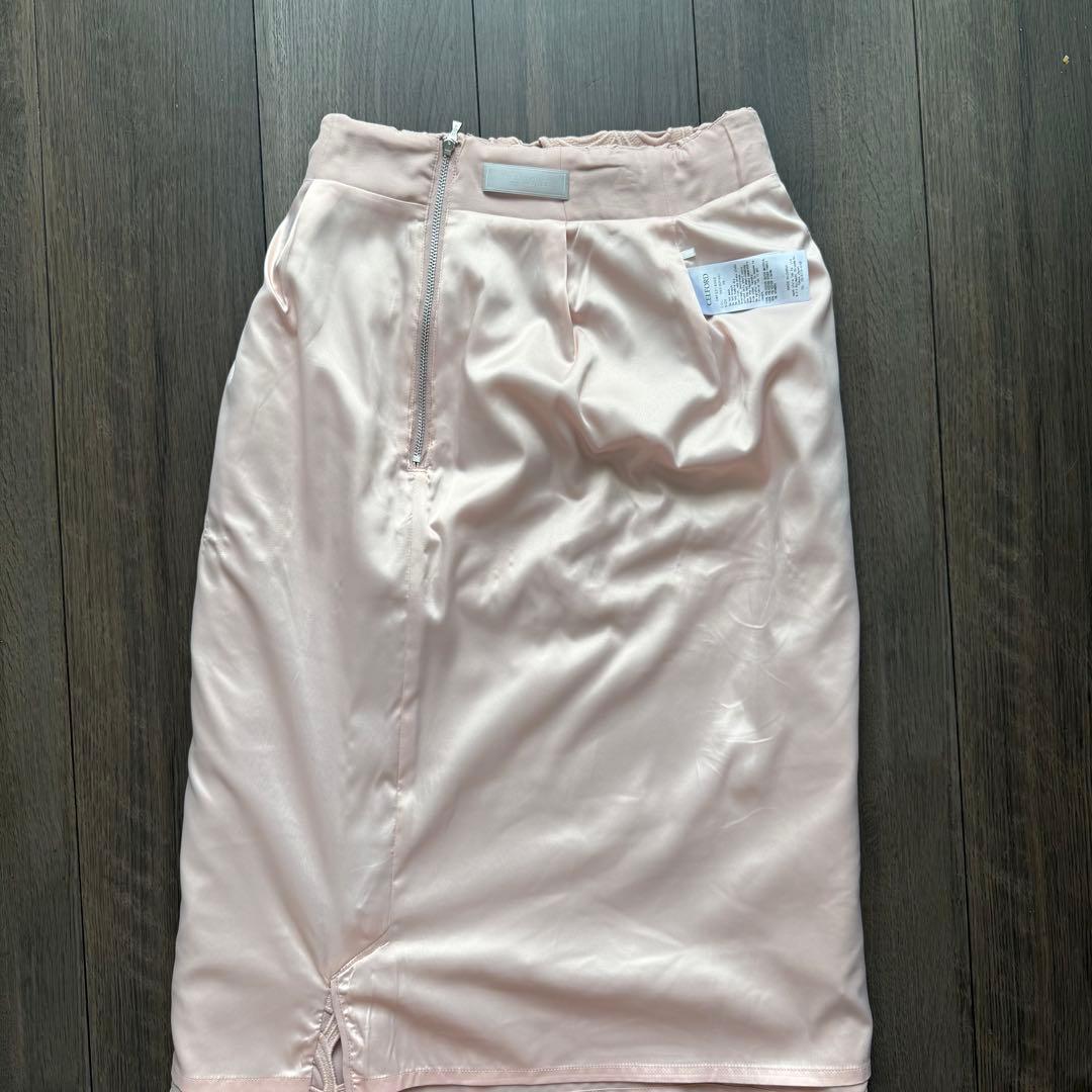 美品✨セルフォード リボンレースタイトスカート 石原さとみ ピンク 総柄