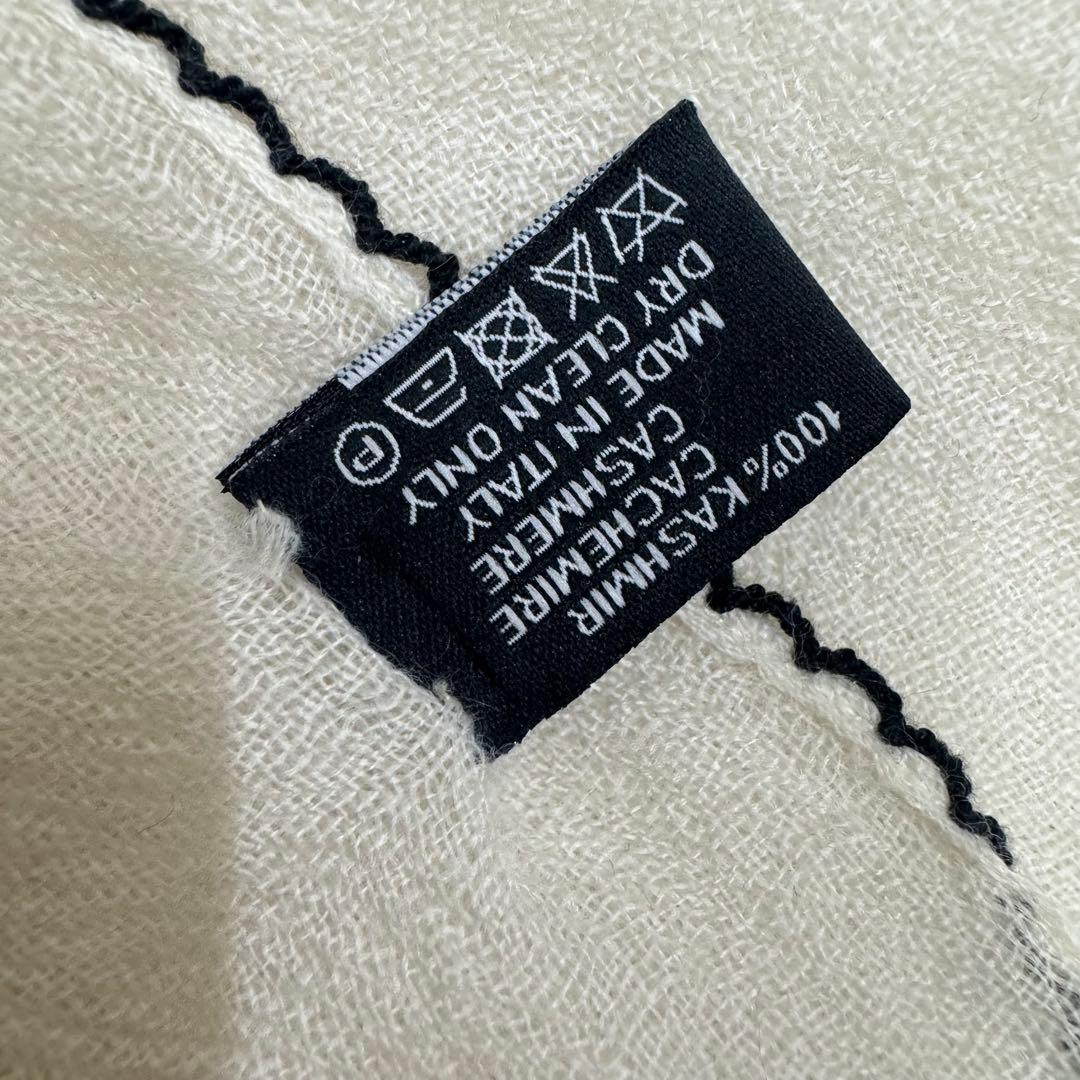 【訳あり】CHANEL カシミヤ　ストール　ココマーク　クリーム　アイボリー