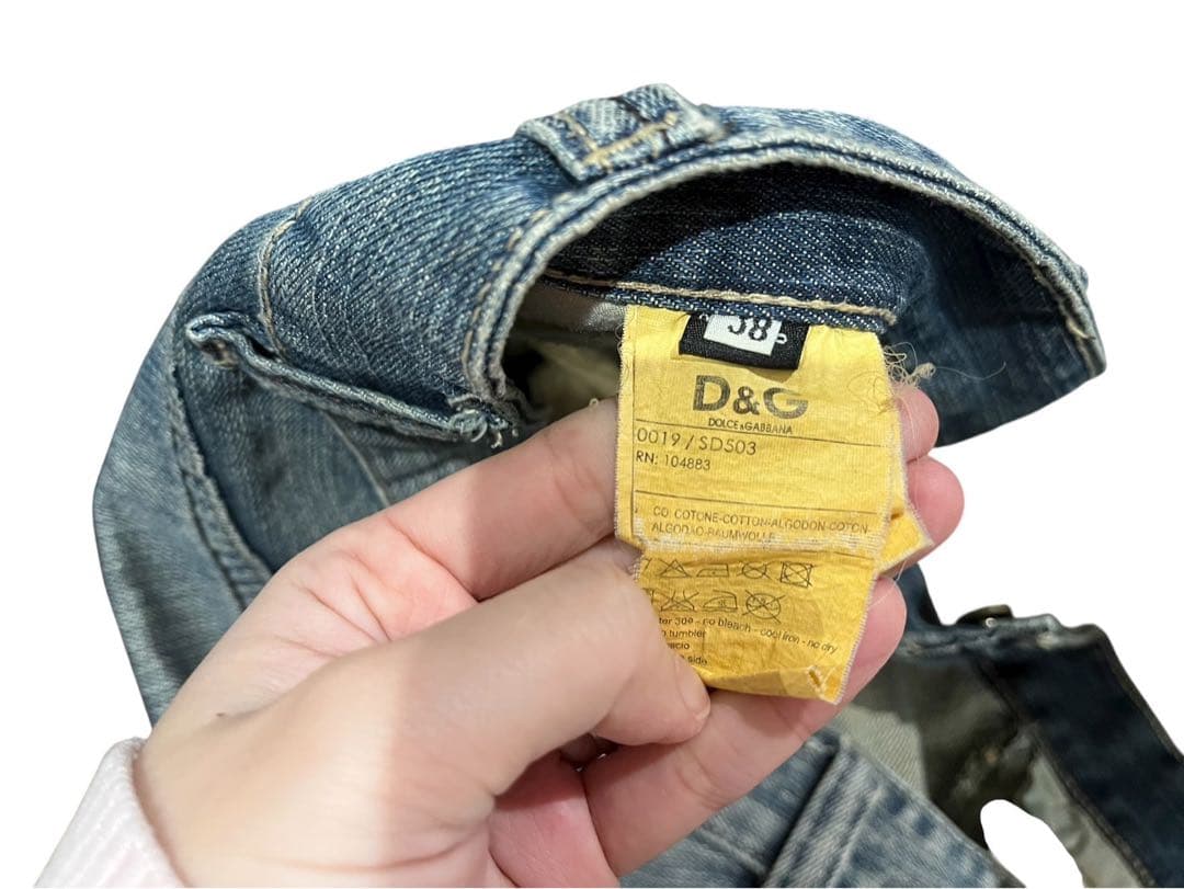 ★DOLCE&GABBANA デニムパンツ バックプレート サイズ:38